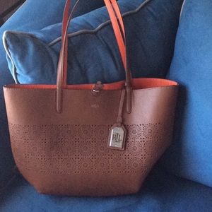 Ralph Lauren Large Leather Tote